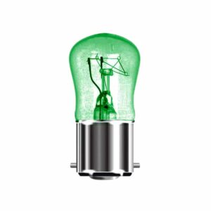 15W BC Pygmy Light Bulb 240V Bayonet Ba22d Translucent Green