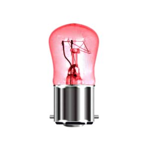 15W BC Pygmy Light Bulb 240V Bayonet Ba22d Translucent Red