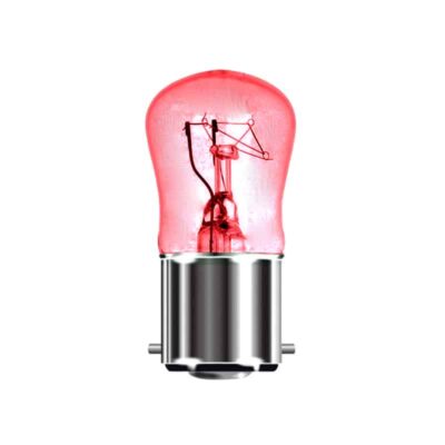 15W BC Pygmy Light Bulb 240V Bayonet Ba22d Translucent Red