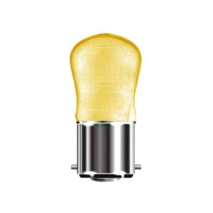 15W BC Pygmy Light Bulb 240V Bayonet Ba22d Solid Opaque Yellow