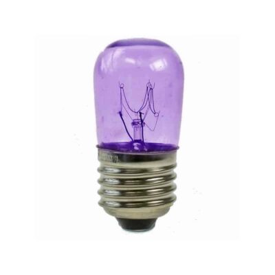 15W ES Pygmy Light Bulb 240V Screw E27 Translucent Violet / Purple