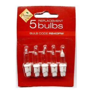 6V 0.9W Premier RB40PW Pack of 4 Replacement Light Bulbs Push in Base Christmas