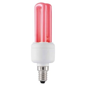 RED 11W SES E14 Stick CFL Energy Saving Light Bulb