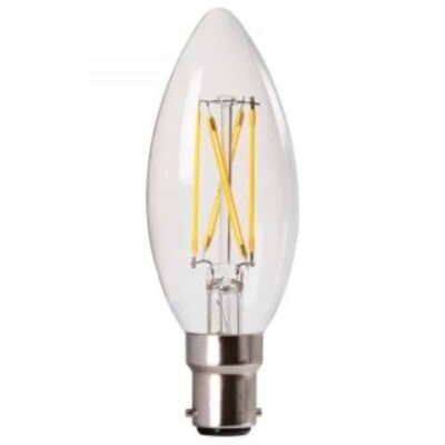 Clear - Filament LED Candle Household Light Bulb - SBC